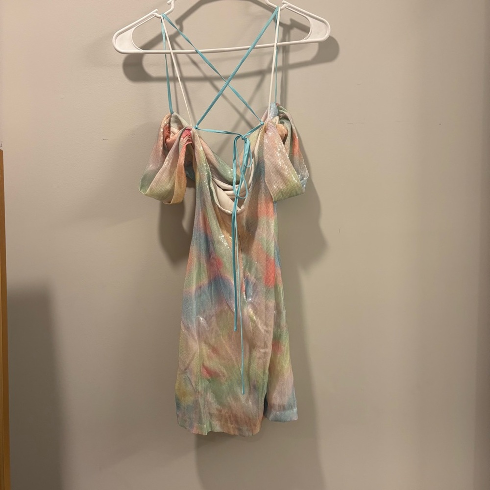 NWT Amanda Uprichard Jacinto Mini Sequin Dress Size: XS - Picture 8 of 11